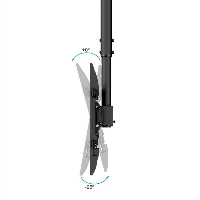 TooQ Soporte de Techo LPCE1186TSLI-B para Pantallas 43-86 pulgadas, Negro